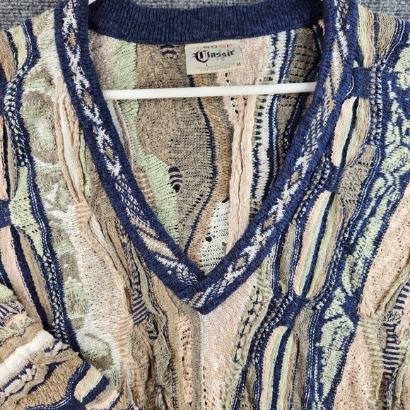 COOGI Classic Australia Medium Long Sweater Women Knit Intricate Cotton Linen - Picture 2 of 16